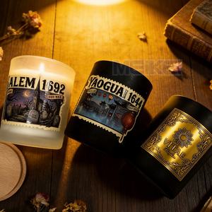 Logo en feuille d'or Texture <span class=keywords><strong>de</strong></span> <span class=keywords><strong>lin</strong></span> Étiquettes <span class=keywords><strong>de</strong></span> bouteilles <span class=keywords><strong>de</strong></span> parfum Conception personnelle Rouleau <span class=keywords><strong>de</strong></span> feuille d'or Autocollant pour parfum - Product Image 4