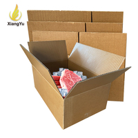 Boîte en carton ondulé ciré imperméable avec logo personnalisé, prix de gros Xiangyu, pour l'emballage industriel de fruits de mer congelés et de viande