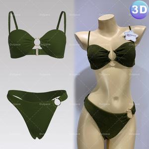 Traje de Baño de Dos Piezas con Estampado 3D Personalizado de Alta Calidad, Bikini Triangular con Tiras para Mujer, Tallas Grandes, Fabricante de Trajes de Baño - Product Image 4