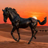 Sculpture de cheval en bronze faite à la main, décoration de jardin d'extérieur, statue d'animal en métal grandeur nature, personnalisable