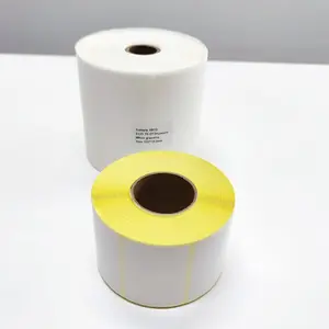 Topkwaliteit Custom Size Wit Huisdier Polyester Label Jumbo Label Roll Sticker Voor Afdrukken Huisdier Label