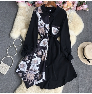 Semplice camicia di media lunghezza abiti Casual abbigliamento <span class=keywords><strong>donna</strong></span> autunno 2022 <span class=keywords><strong>donna</strong></span> <span class=keywords><strong>vestiti</strong></span> <span class=keywords><strong>taglie</strong></span> <span class=keywords><strong>forti</strong></span> abito formale per le donne - Product Image 3