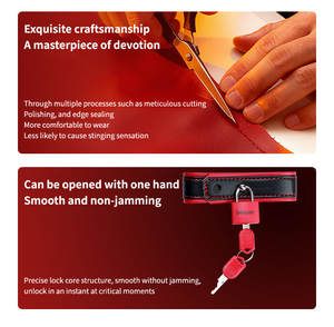 革ボンデージ手錠精巣トラクションSMトレーニングセット奴隷支配楽しいゲームタイの手カップル大人のおもちゃ卸売 - Product Image 3