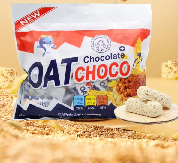 Оптовая продажа, бисквитные закуски, оригинальные Овсяные хлопья с шоколадным вкусом, овсяные шоколадные батонки, твердые конфеты, сладкий вкус, на заказ