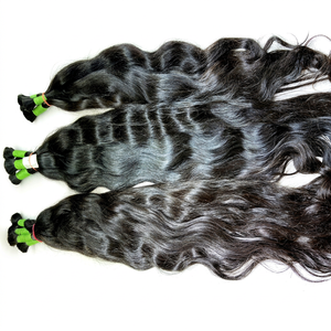 Extensiones de Cabello Humano Natural a Granel Row Temple, 100% Cabello Virgen Remy, 180g, de un Solo Donante, Cabello Camboyano e Indio para Tejer a Máquina - Product Image 1