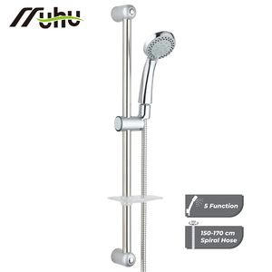 Kit <span class=keywords><strong>de</strong></span> <span class=keywords><strong>douche</strong></span> mural tout-en-un avec barre <span class=keywords><strong>de</strong></span> <span class=keywords><strong>douche</strong></span> courte, haute pression, économie d'eau, avec douchette réglable et tuyau - Product Image 1