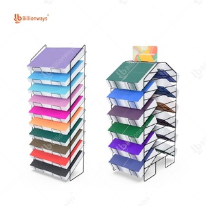 Tùy chỉnh 10 khe cắm dây màu đen sổ lưu niệm Giấy Giá văn phòng phẩm cửa hàng hiển thị Kệ gói giấy hiển thị đứng - Product Image 4