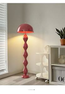Lampe sur pied LED Boyid au design moderne en forme de <span class=keywords><strong>champignon</strong></span>, abat-jour créatif en fer <span class=keywords><strong>rouge</strong></span>, pour salon, chambre, bureau, jardin, base E27 - Product Image 3