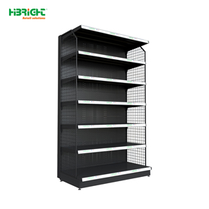 Heavy Duty Gondola Shelving Supermarket Rack Double Sided Retail Display Cabinet 5 Shelf <b>Metallic</b> Store Fixture - Product Image 1