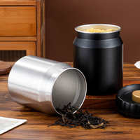 Bocaux de conservation alimentaire sous vide en acier inoxydable, étanches à la lumière, pour café, thé, sucre, avec couvercle en métal
