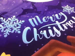 T-shirt de Noël surdimensionné imprimé personnalisé de haute qualité pour hommes Technique de sublimation Impression numérique Père Noël bon marché - Product Image 6