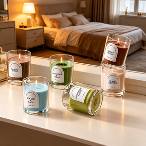 6 Fragrance <b>Scented</b> Candles Set Soy <b>Wax</b> Glass Jar Aromatherapy Candles for Home Relaxation - Product Image 3