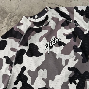 Custom logo Camo Mesh Tee Shirt <b>Polyester</b> Jersey t Shirt for Men Summer Quick Dry Camouflage <b>Tshirt</b> - Product Image 2