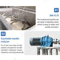 Mélangeur à ruban horizontal industriel HNOC 2000 kg 2500 kg pour poudre sèche, machine de mélange pour détergent