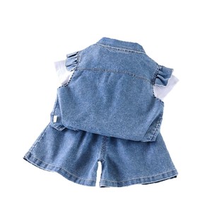Conjunto de Ropa de 3 Piezas para Niñas, Ligero y Transpirable, Top sin Mangas con Volantes, Camiseta Lisa, Pantalones Cortos Casuales, Atuendo Diario de Verano - Product Image 4