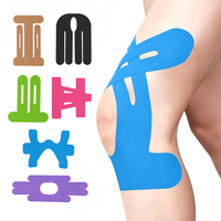 Bande de kinésiologie prédécoupée unisexe personnalisée en coton élastique résistant à l'eau pour la thérapie musculaire et le sport