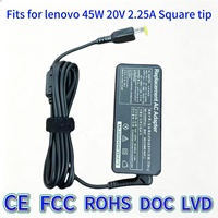 Adaptateur d'alimentation pour ordinateur portable 45W 20V 2.25A, pointe carrée fine, compatible avec Lenovo ADLX45NLC3A ThinkPad Notebook