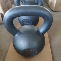 Kettlebell en fonte massif noir intégral, pour la musculation en salle de sport et à domicile, pour hommes, vente en gros transfrontalière