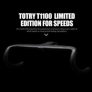 Guidon de vélo de route en fibre de carbone intégrée, aérodynamique, ultraléger, monobloc, design coupe-vent, vente chaude - Product Image 3