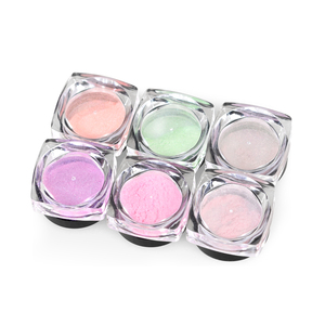 Poudre à ongles effet miroir chrome nude, pigment scintillant Aurora pour une manucure DIY brillante - Product Image 2