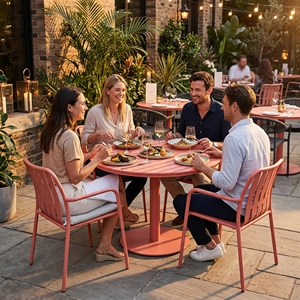 Muebles de Aluminio <span class=keywords><strong>para</strong></span> Exteriores Personalizados, Juego de Muebles Modernos <span class=keywords><strong>para</strong></span> Patio y Jardín, Mesa y Sillas con Pintura que <span class=keywords><strong>No</strong></span> se Desvanece por 7 Años - Product Image 5