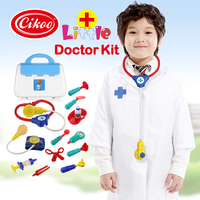Cikoo Electronic Doctor Kit Pretend Play Medical Set Stetoskop Lampu Suara Bersertifikat EN71 Mainan Edukatif Plastik ABS Bebas BPA