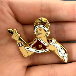 Al por mayor: Colección de pines metálicos de música, pines de esmalte de Freddie Mercury King, pines de arte legendario de bandas pop y Queen, accesorios para fans - Product Image 1