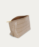 Sac à main vintage imprimé crocodile, sacs à main de créateurs personnalisés, sac à maquillage portable imperméable exclusif pour femmes avec fermeture éclair, trousse à cosmétiques