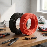 Rot-Schwarzes XLPO H1Z2Z2-K Kabel Doppeladrig 1-Adrig PV 2,5mm 4mm2 6mm2 8mm2 10mm2 16mm2 Verzinntes Kupfer Solarkabel für Solarmodule