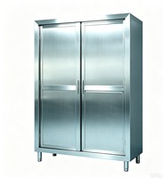 Armoire de rangement à portes coulissantes en acier inoxydable épais, directement de l'usine, avec étagère intérieure réglable pour le stockage en clinique