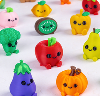 Schattig mini fruit- en groente figuurtje van hars, 3D geprint, verzamelbaar bureau decoratie, tuin ornament, cadeau, groothandel, klein huis speelgoed setje