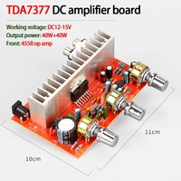 TDA7377 Module amplificateur stéréo DIY à double canal 40W * 2 Amplificateurs linéaires et comparateurs pour voitures avec DC12V