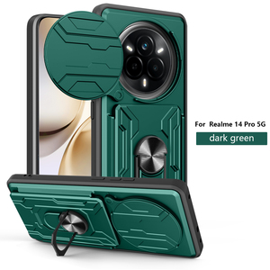 Funda Realme 14 Pro, Tipo Armadura Mecánica, con Ranura para Tarjetas, Ventana Deslizante, Soporte, Protector de Cámara, Carcasa Trasera Rígida de PC, Resistente a Impactos - Product Image 6
