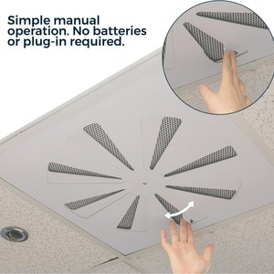 Rejilla de Ventilación Ajustable para Techo, 61x61cm, de Plástico, para Ductos de Ventilación de Oficina - Product Image 4