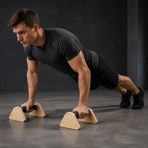 Barres <span class=keywords><strong>de</strong></span> dips russes en bois massif en forme <span class=keywords><strong>de</strong></span> I pour entraînement <span class=keywords><strong>de</strong></span> rue, équipement <span class=keywords><strong>de</strong></span> fitness pour hommes - Product Image 4
