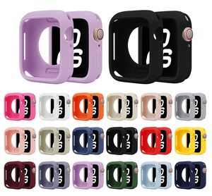 <span class=keywords><strong>Coque</strong></span> en silicone souple pour <span class=keywords><strong>Apple</strong></span> <span class=keywords><strong>Watch</strong></span> 45mm 41mm 38mm 42mm 40mm 44mm 46mm Housse en TPU couleur bonbon pour IWatch Series 10 9 8 <span class=keywords><strong>7</strong></span> 6 - Product Image 2