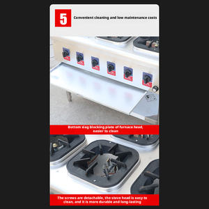 เตาเผาดินเผาแบบหลายหัวเตาเชิงพาณิชย์ - 4/6/8 หัวเตา, พร้อมพัดลมในตัว, ใช้แก๊สธรรมชาติ/แอลพีจี, สำหรับทำมาล่าตัง - Product Image 6