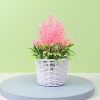 Tanaman Pot Lavender Dekorasi Rumah Mini Desktop Tanaman Pot Kecil Tanaman Bonsai Bunga Buatan Grosir