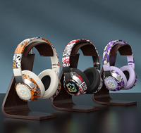 Casque de jeu supra-auriculaire style graffiti, BT 5.4, ANC (réduction active du bruit), faible latence, stéréo HiFi, sans fil, pour e-sport