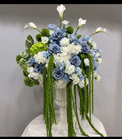 F188 Boule de fleurs artificielles de luxe en soie de haute qualité Greeny Yboland pour décorations de table d'allée de mariage, fêtes et décoration intérieure
