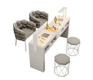 2025 Modern Luxury <b>Nail</b> Salon Factory Wholesale Single Person Multi PersonMulti Functional <b>Nail</b> <b>Table</b> with <b>Nail</b> Lamp - Product Image 4