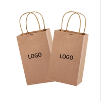 Sac en Papier Kraft Marron Recyclable Personnalisable avec Votre Propre LOGO pour Vêtements, Baskets et Emballage Extérieur 2022