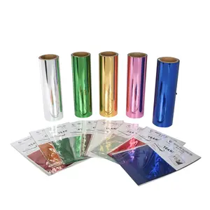 Digital Hot Sleeking Toner Reactive Foil In Roll Stamping Sheet Foil Reactive Transfer Clear Hot Thermal Foil For Toner Printing