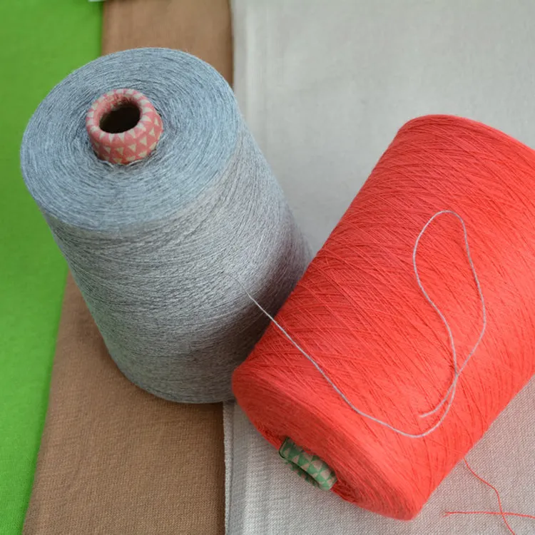 Factory 26NM-60NM/2 cotton nylon silk blended dyed yarn