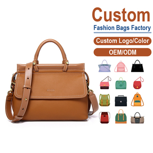 Bolso de Hombro Versátil de Piel de Vacuno con Costuras en Contraste, Venta Directa de Fábrica, para Uso Diario - Product Image 1