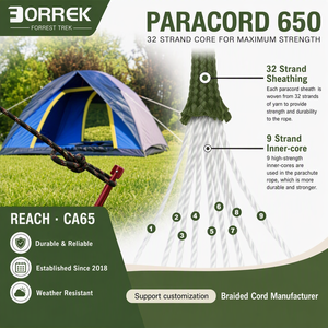 Cuerda de paracaídas de nailon de 4 mm y 650 libras con 9 núcleos, cuerda de sujeción para camping, supervivencia, senderismo, tienda de campaña, pulsera táctica, cordón, bricolaje - Product Image 2