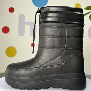 Chaussures d'eau thermiques automne-hiver 2025, matériau EVA, bottes de neige mi-mollet, imperméables intégrées, bottes de travail pour la cuisine, la pêche, la pluie - Product Image 1