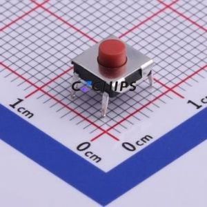 TS-1080D-A5B3-D1 Tactile Switch DIP-4P,6.4x6mm Switch Single Pole Single Throw Round Button Through Hole 6.4mm - Product Image 1