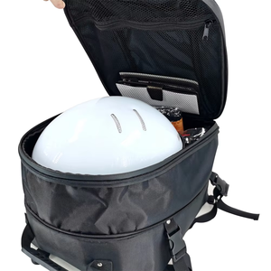Borsa Posteriore per Casco Moto Grande, Espandibile 22-34L, Chiusura con Cerniera e Gancio, Design Ergonomico, Borsa Portaoggetti Posteriore con Cordino Elastico - Product Image 6
