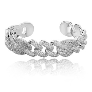 Joyería Jin Ao, Nuevo Estilo Europeo Americano, Cadena Cubana Hip-Hop de 16 mm, Superventas en <span class=keywords><strong>Instagram</strong></span>, Brazalete Multicapa Chapado en Oro Real - Product Image 5
